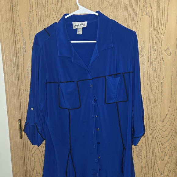 Joseph Ribkoff Tops - Joseph Ribkoff Blue Button Down Shirt